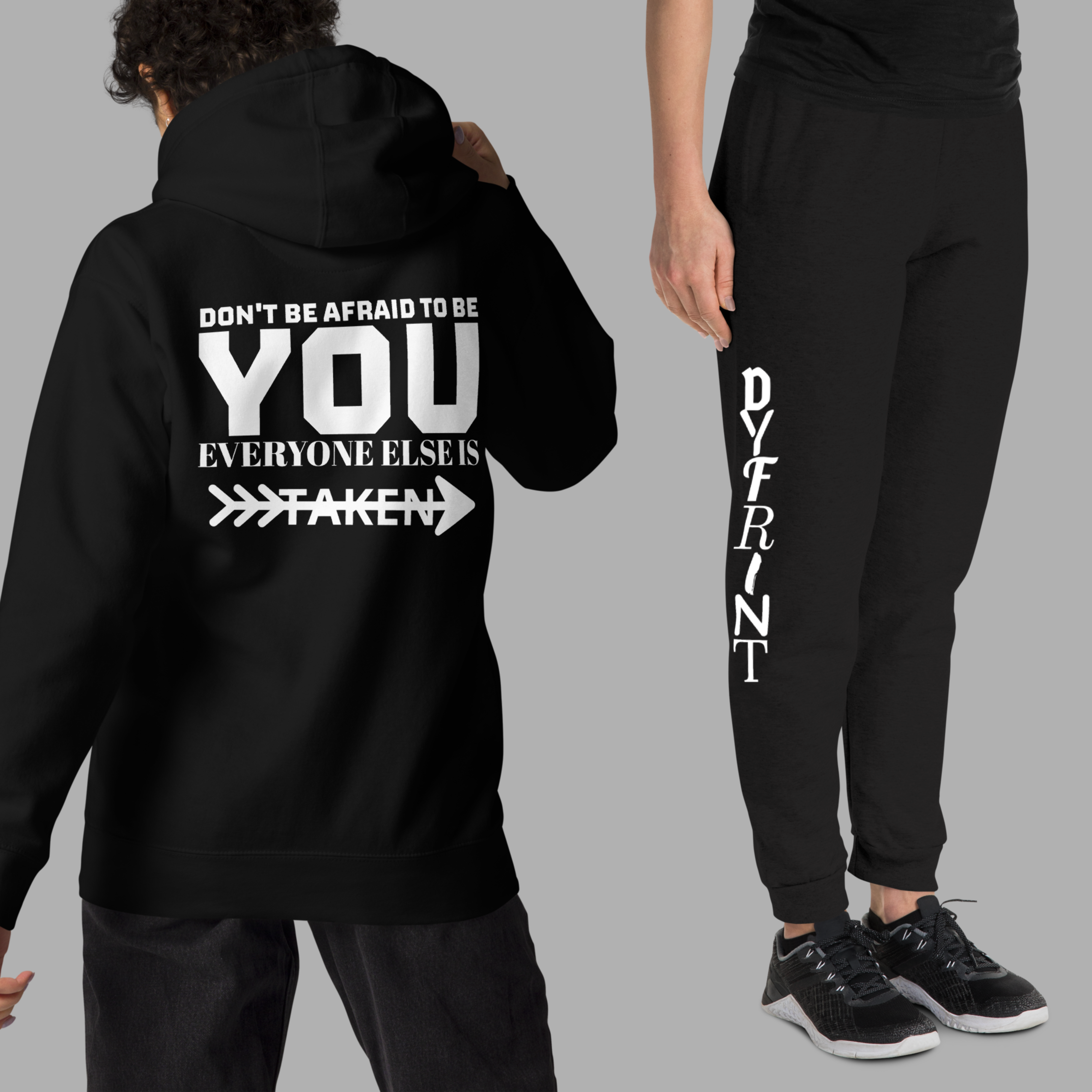 Black "Don't Be Afraid To Be You" Hoodie
